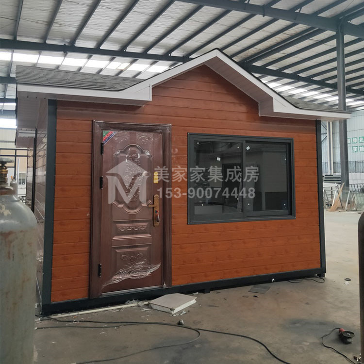 漫花庄园木纹色雕花板岗亭产品图2