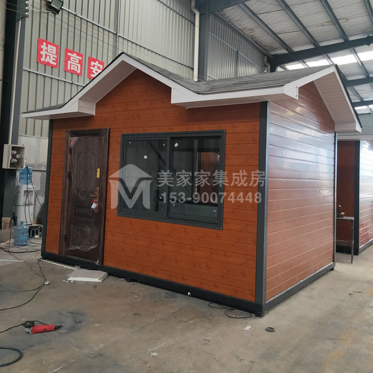 漫花庄园木纹色雕花板岗亭产品图3