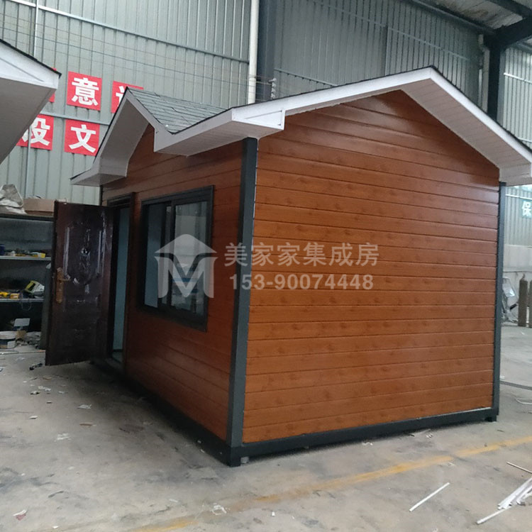 漫花庄园木纹色雕花板岗亭产品图4