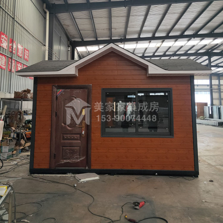 漫花庄园木纹色雕花板岗亭产品图1