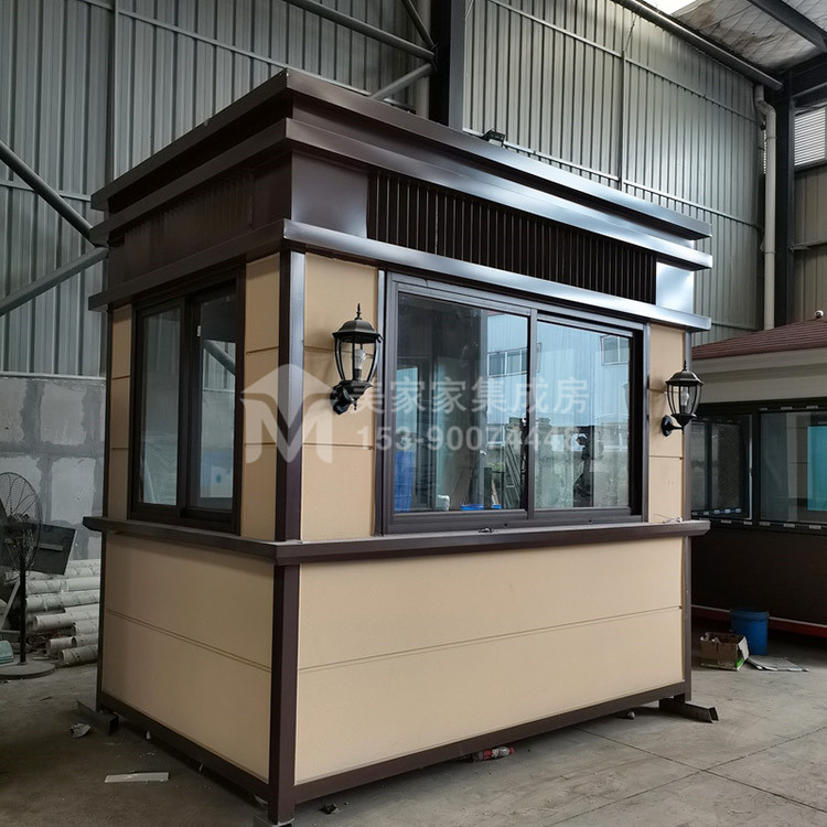 简阳真石漆艺术钢结构岗亭产品图2