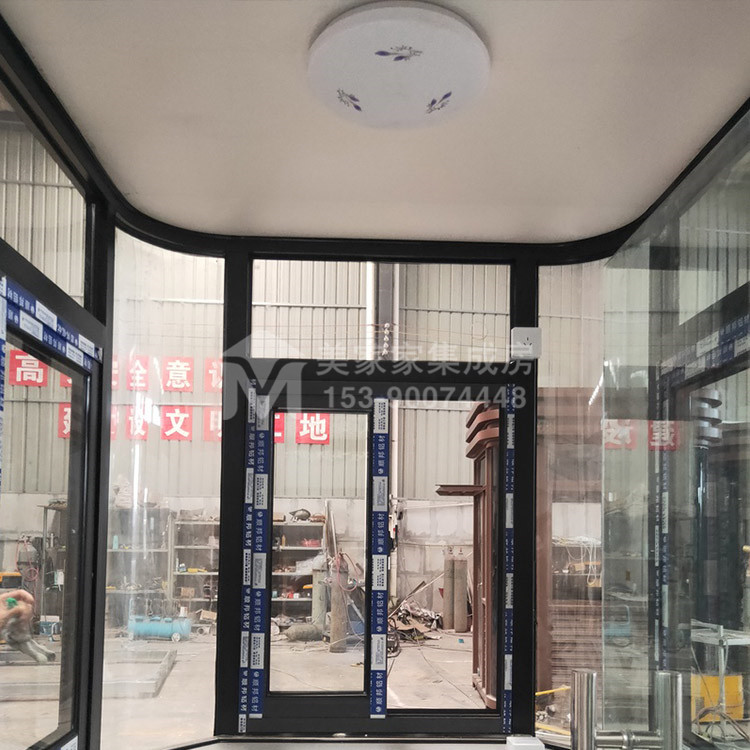 眉山圆弧钢结构岗亭产品图5