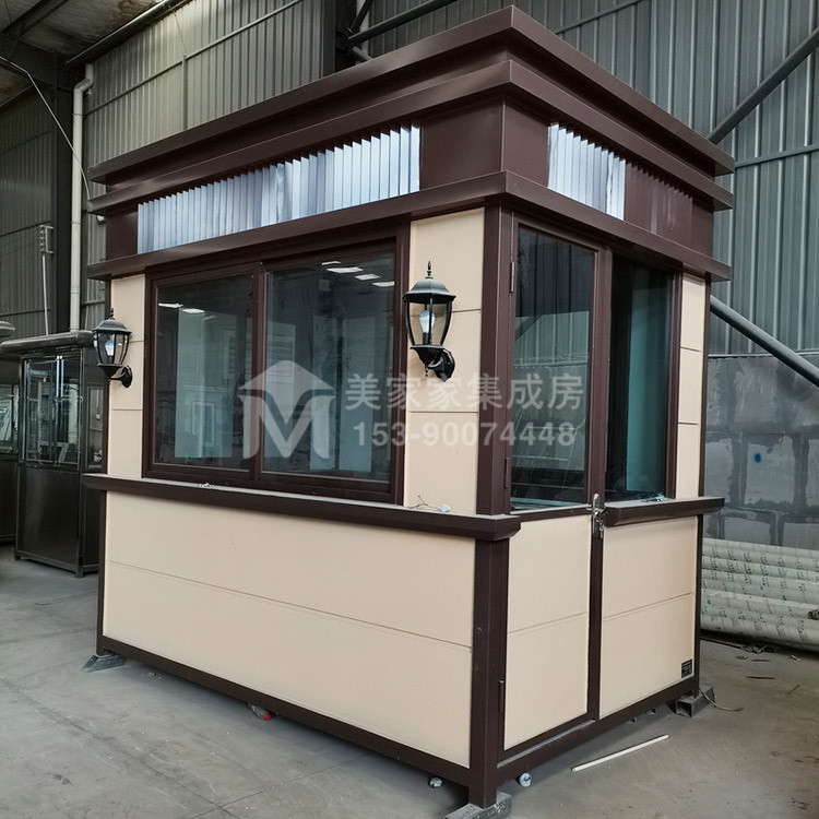 简阳真石漆艺术钢结构岗亭产品图3