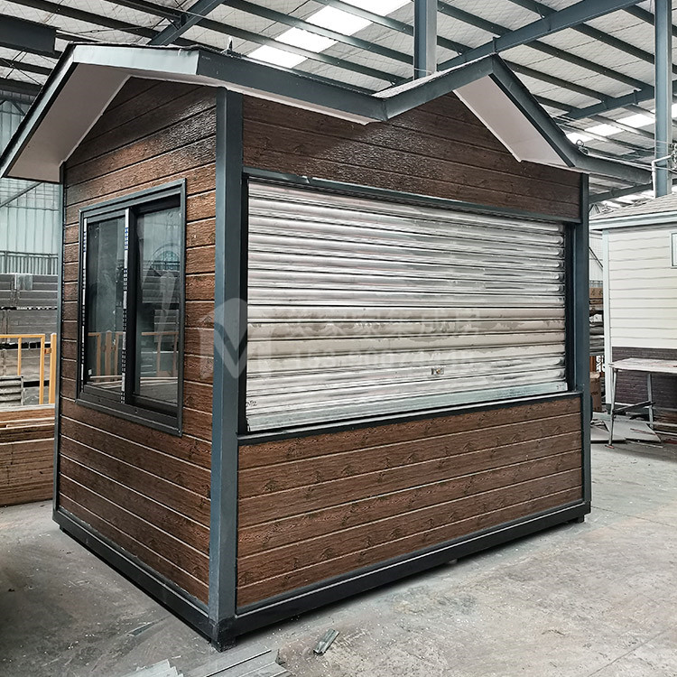 九寨沟木纹色雕花板售货亭产品图2