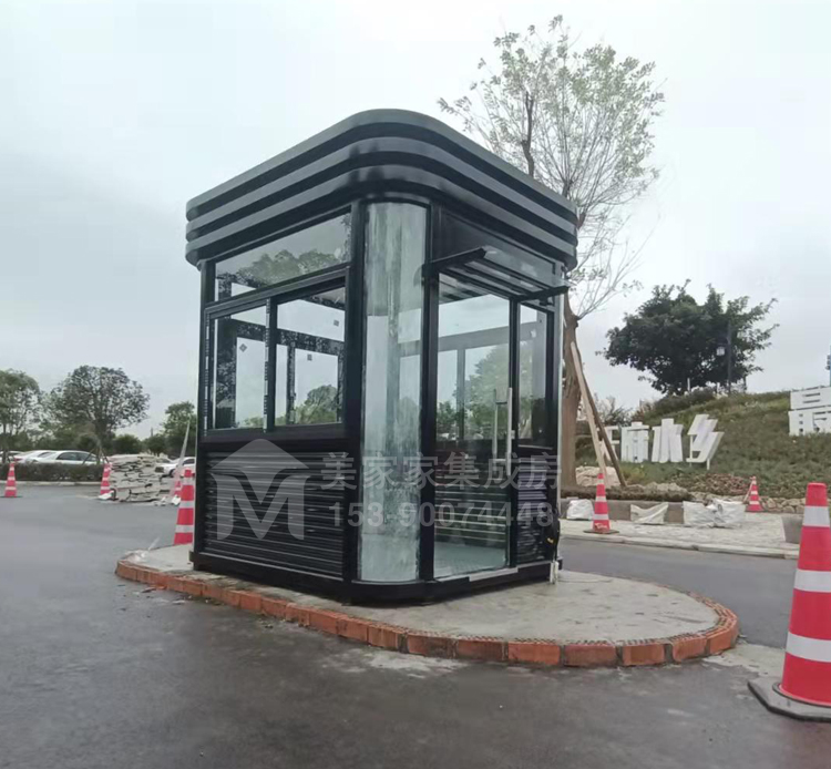 停车场圆弧钢结构岗亭产品图2