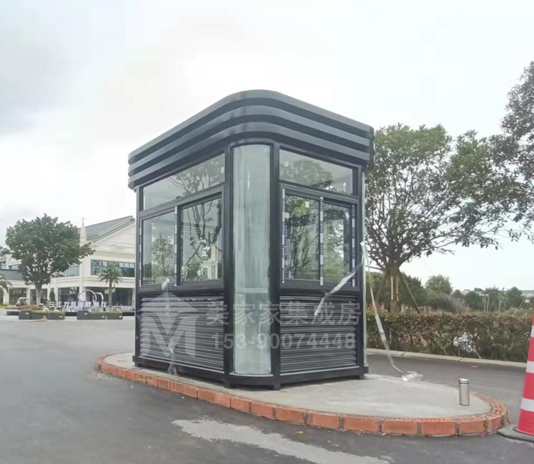 停车场圆弧钢结构岗亭产品图5