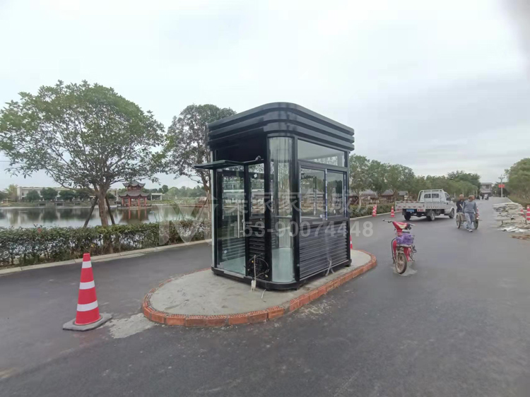 停车场圆弧钢结构岗亭产品图1